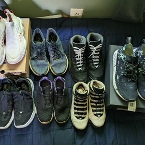 Bundle of used sneakers
